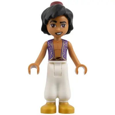 Aladdin - Gold Filigree on Vest and Belt, Medium Nougat Skin