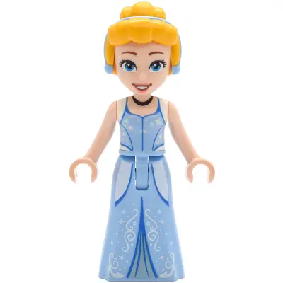 Cinderella - Bright Light Blue and Metallic Light Blue Dress, Bright Light Orange Hair, Reddish Brown Eyebrows