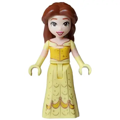 Belle - Mini Doll, Yellow and Bright Light Yellow Dress with Skirt Full Length, Gold Brooch