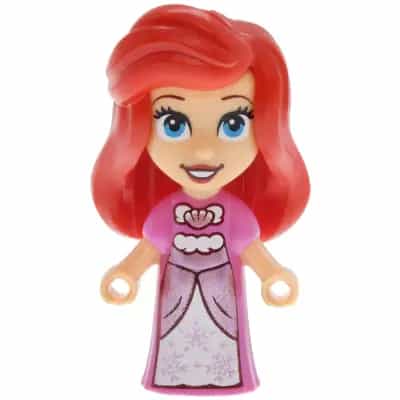 Ariel - Micro Doll, Human, Medium Tan, Dark Pink Dress