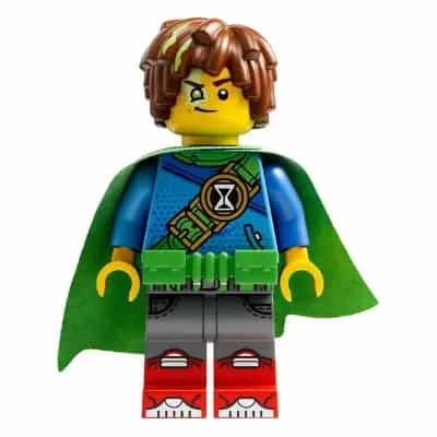 Mateo - Dark Azure Robe, Bright Green Utility Belt and Cape
