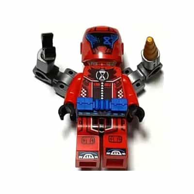 Cooper - Red Racing Suit, Blue Utility Belt, Helmet, Robot Arms