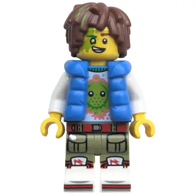 Mateo - Z-Blob Shirt, Blue Puffer Vest, Hair with Lime Streaks (6527186)