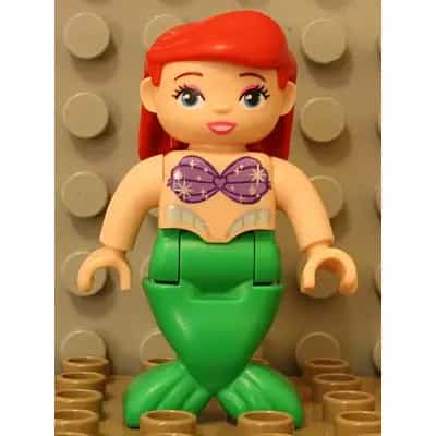 Duplo Figure, Disney Princess, Ariel, Bright Green Tail (Mermaid) (6044057 / 6137858)