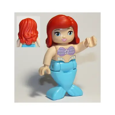 Duplo Figure, Disney Princess, Ariel, Medium Azure Tail (Mermaid)
