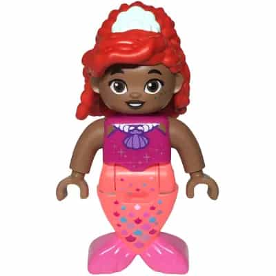 Duplo Figure, Disney Princess, Ariel, Coral and Dark Pink Tail (Mermaid) (6483562)