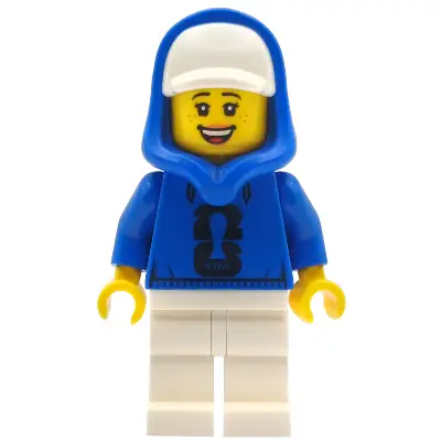 Soccer Spectator - Female, Blue Hoodie with Black FIFA World Cup 2026 Logo, White Cap