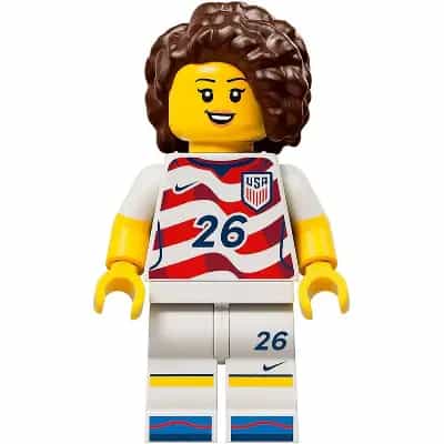 Soccer Player - Female, US Team, Stripes Jersey