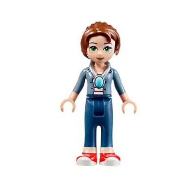 Emily Jones - Sand Blue Jacket, Dark Blue Trousers