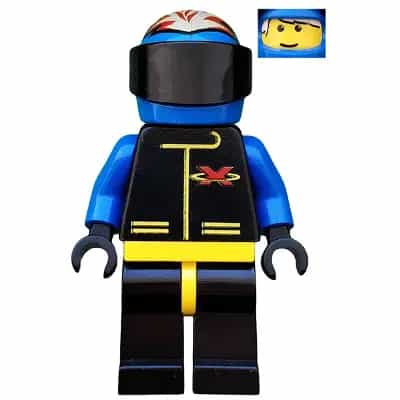 Extreme Team - Blue, Blue Flame Helmet, White Bangs