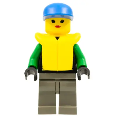 Extreme Team - Green, Dark Gray Legs, Blue Cap, Life Jacket