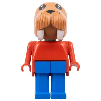 Fabuland Walrus - Walter Walrus / William Walrus, Blue Legs, Red Top