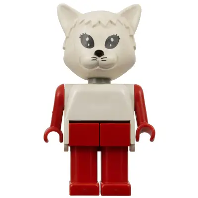 Fabuland Cat - Catherine / Cathy Cat (Cook), White Head and Top