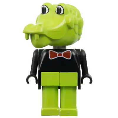 Fabuland Crocodile - Clive Crocodile, Red Bow Tie