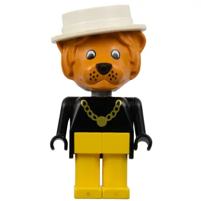 Fabuland Lion - Lionel Lion (Mayor), with Necklace and White Hat
