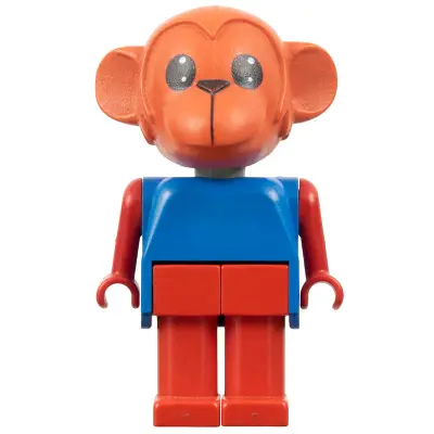 Fabuland Monkey - Mark Monkey, Red Head, Legs and Arms, Blue Top