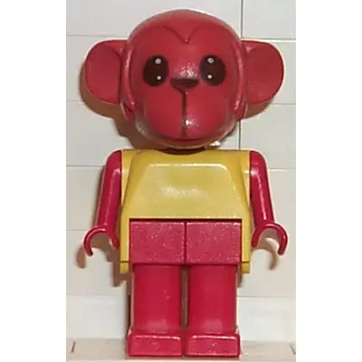 Fabuland Monkey- Mike Monkey, Red Head, Legs and Arms, Yellow Top