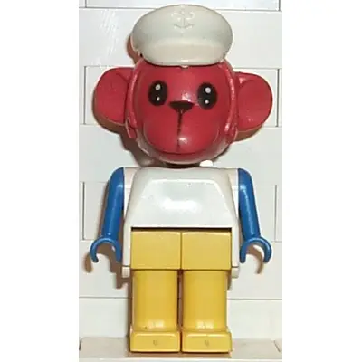 Fabuland Monkey - Oscar Orangutan, Red Head, White Hat
