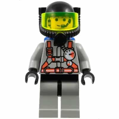 Fire - City Center 2, Light Gray Legs with Black Hips, Black Breathing Helmet, Blue Air Tanks