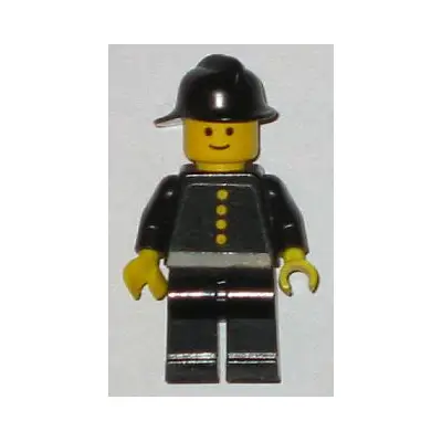 Fire - Torso Sticker with 4 Buttons, Black Fire Helmet