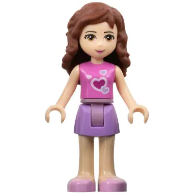Friends Olivia (Light Nougat) - Medium Lavender Skirt, Dark Pink Top