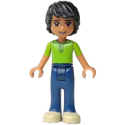 Friends Matthew - Dark Blue Trousers, Lime Polo Shirt