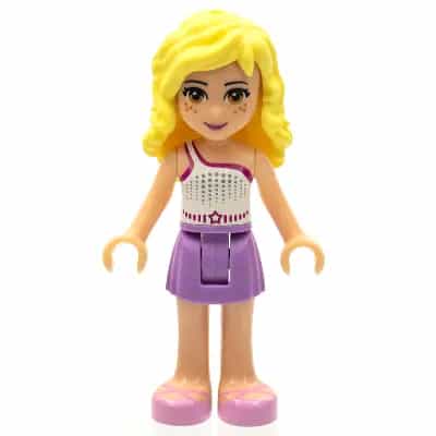 Friends Naya - Medium Lavender Skirt, White Top with Star Belt