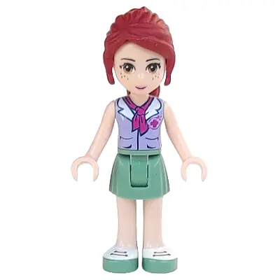 Friends Mia - Sand Green Skirt, Lavender Top