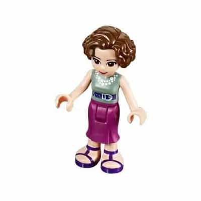 Friends Charlotte - Magenta Mid Length Skirt, Sand Green Top
