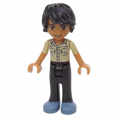 Friends Matthew - Black Trousers, Khaki Shirt