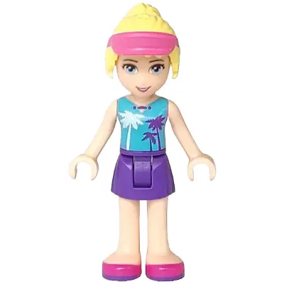 Friends Stephanie - Dark Purple Skirt, Medium Azure Top