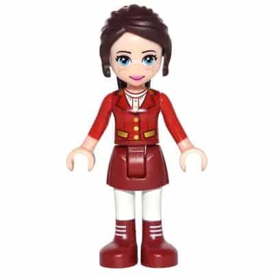 Friends Naomi (Light Nougat) - Red Jacket, Dark Red Skirt and Boots