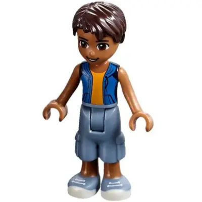 Friends Robert - Sand Blue Long Shorts, Blue Sleeveless Hoodie