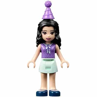 Friends Emma - Light Aqua Skirt, Medium Lavender Top and Party Hat