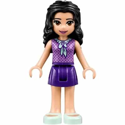 Friends Emma - Dark Purple Skirt, Medium Lavender Top, Light Aqua Shoes