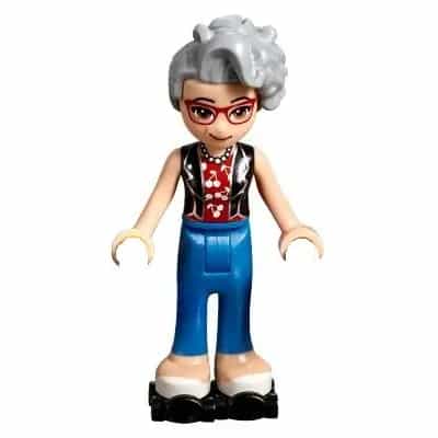 Friends Dottie - Blue Trousers, Black Vest over Red Shirt with Cherries, Black Roller Skates