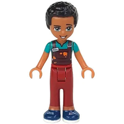 Friends Dean - Dark Red Trousers, Dark Turquoise Overalls Top