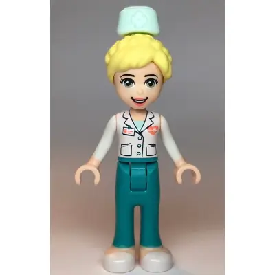 Friends Dr. Maria - Dark Turquoise Trousers, White Top