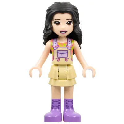 Friends Emma - Tan Dress with Straps, Medium Lavender Boots