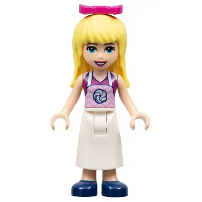 Friends Stephanie - Magenta Top, White Apron with Swirl, Dark Blue Shoes, Bow