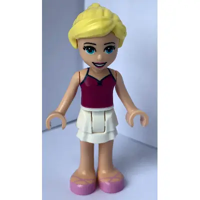 Friends Stephanie - Magenta Tank Top, White Skirt, and Bright Pink Ballet Shoes