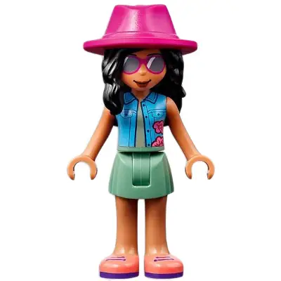 Friends Savannah - Sand Green Skirt, Magenta Hat