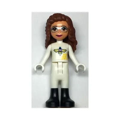 Friends Olivia (Nougat) - White Bee Suit and Black Boots