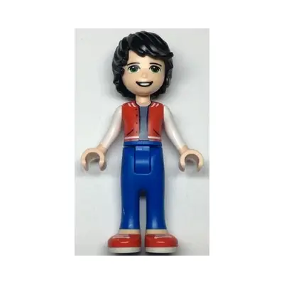 Friends Jackson - Red Shoes, Blue Trousers, Red Vest, Sand Blue Undershirt, White Sleeves