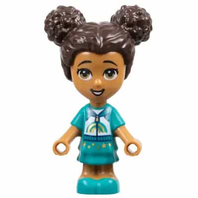 Friends Liz - Micro Doll, Dark Turquoise Dress and Rainbow Hoodie
