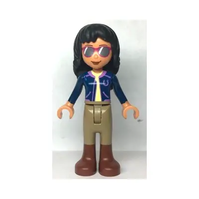 Friends Savannah - Dark Blue Jacket, Dark Tan Riding Pants, Reddish Brown Boots