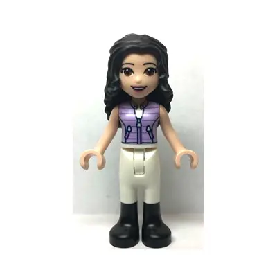 Friends Emma - Lavender Vest, White Trousers with Black Boots