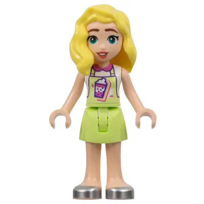 Friends Matilde - Yellowish Green Jumper, Bubble Tea Uniform, Silver Shoes