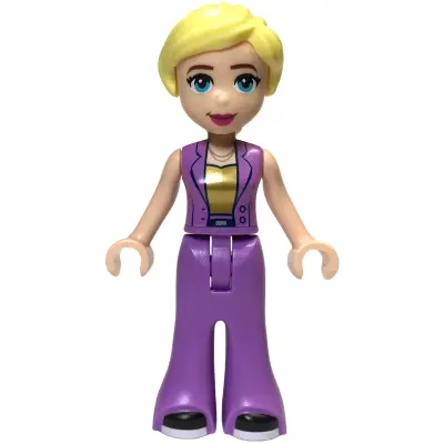Friends Stephanie (Adult) - Medium Lavender Suit with Gold Shirt, Black Shoes with White Soles