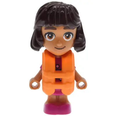 Friends Alba - Micro Doll, Magenta Dress, Orange Life Jacket